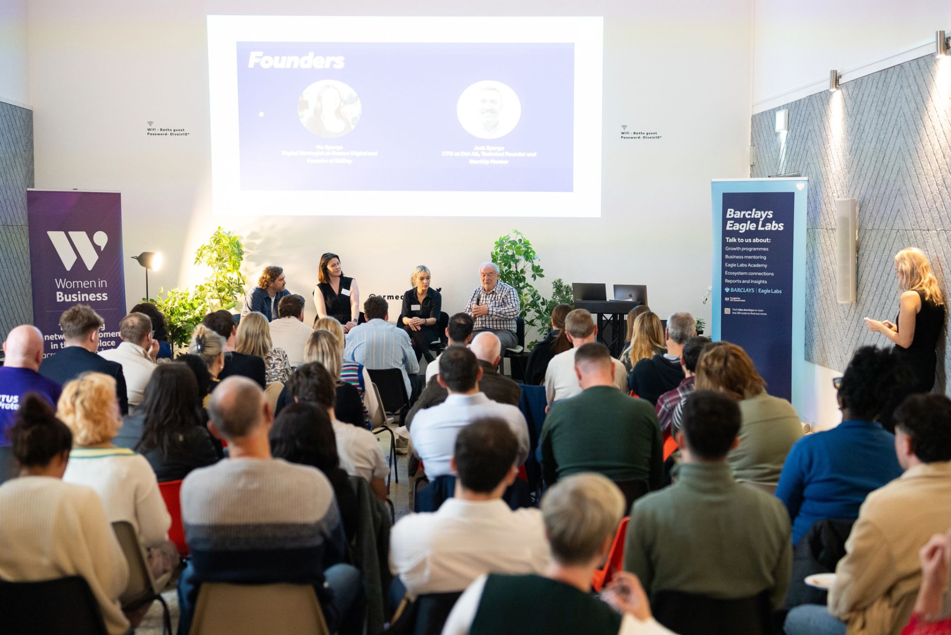 A panel discussion at a Belfast Tech Week event